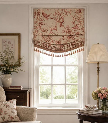 Roman Shade #157 (Birds with Trim)