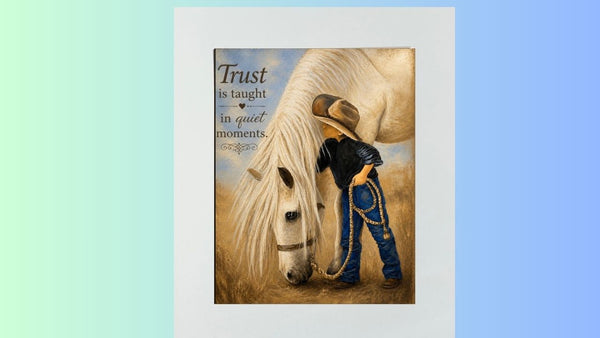 Matted Print - Boy with His Horse (Healing Art)