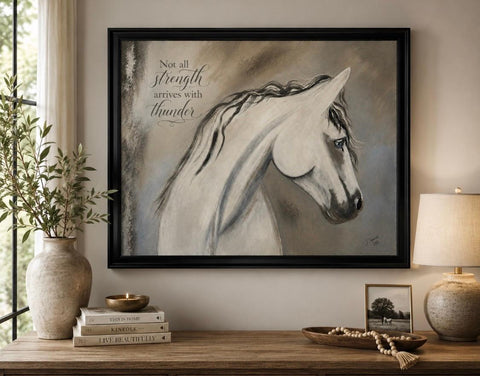 Framed Print 11" X 14" -Gentle Horse-  (Healing Art)