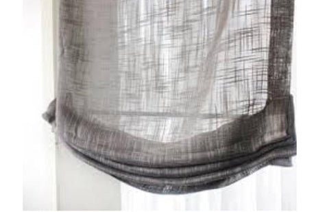 Roman Shade #076  (Light & Airy Linen Relaxed, Unlined)  4th BEST SELLER