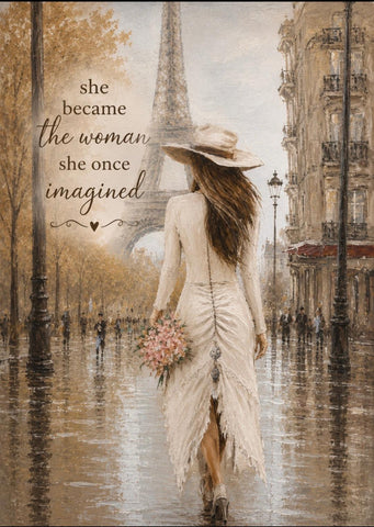 Matted Print - Walking in Paris (Healing Art)