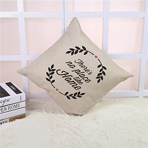 Throw Pillow Covers Cotton Linen Sofa Cushions Case Standard 18 x 18 for Couch Set of 4