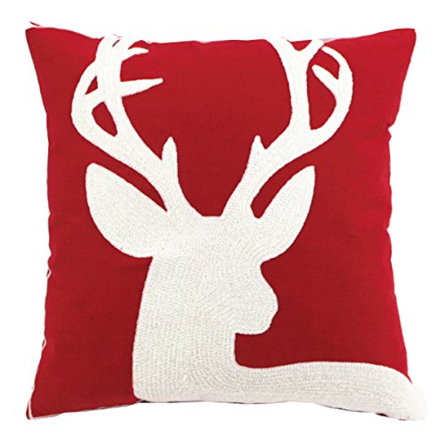 Sykting Embroidery Throw Pillow Case 18x18 Christmas Pillow Cover set of 4 Pillow Cases Home Car Decorative