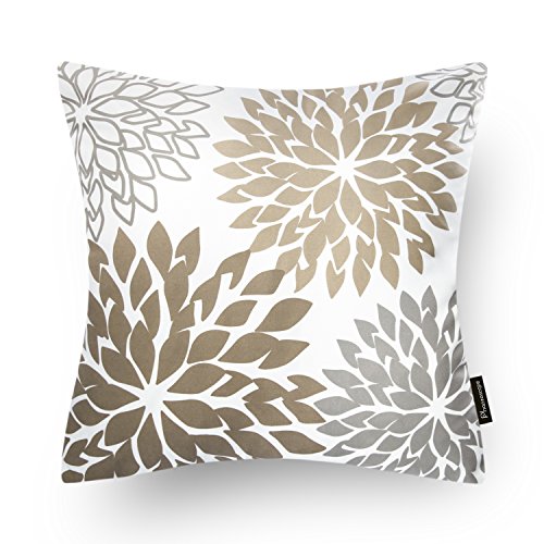 Phantoscope New Living Series Coffee Color Decorative Throw Pillow Case Cushion Cover Set of 4