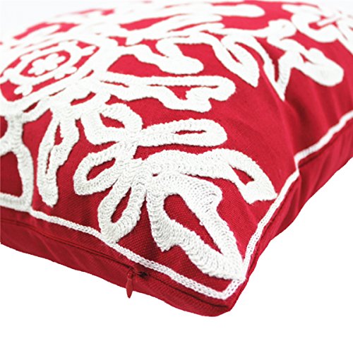 Sykting Embroidery Throw Pillow Case 18x18 Christmas Pillow Cover set of 4 Pillow Cases Home Car Decorative