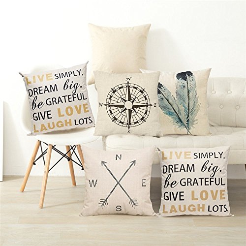 Pack of 2 Decorative Throw Pillow Covers 18 x 18 Cushion Cover for Home Décor