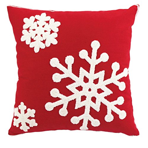 Sykting Embroidery Throw Pillow Case 18x18 Christmas Pillow Cover set of 4 Pillow Cases Home Car Decorative