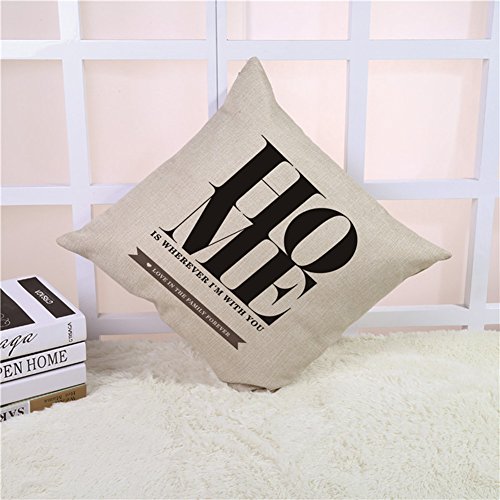 Throw Pillow Covers Cotton Linen Sofa Cushions Case Standard 18 x 18 for Couch Set of 4