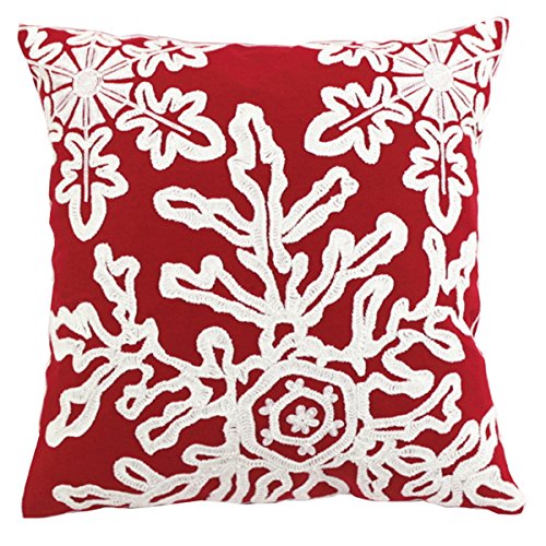 Sykting Embroidery Throw Pillow Case 18x18 Christmas Pillow Cover set of 4 Pillow Cases Home Car Decorative