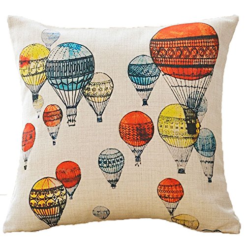 Sykting Throw Pillow Covers 18 x 18 Square Pillow Cases Set of 5 Printing Series Couch Pillow Cases Cotton Linen