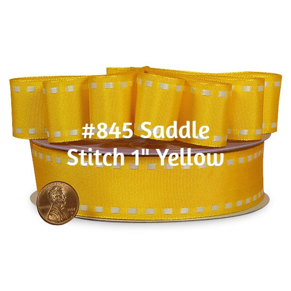 #845 Grosgrain Saddle Stitched Ribbon