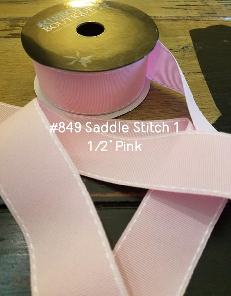 #849 Grosgrain Saddle Stitched Ribbon