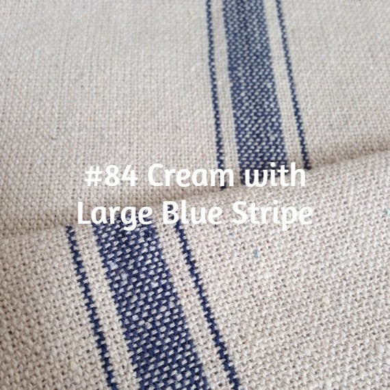 $158.00 Roman Shade French "Grain Sack" Relaxed Unlined #4P097