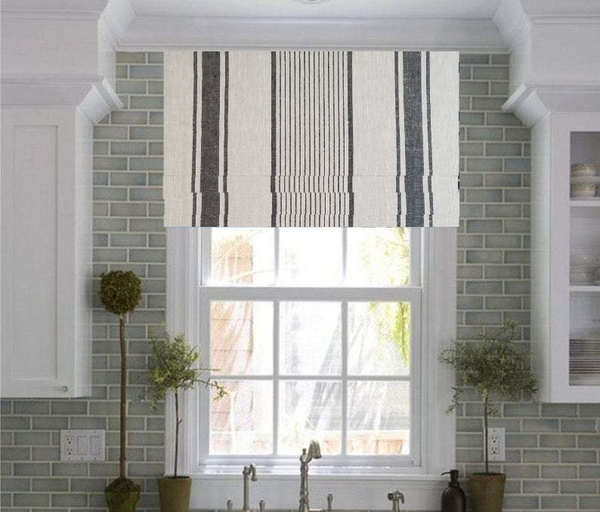 Roman Shade #620  Stripe LINEN