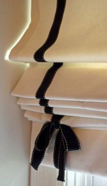$144.00 Roman Shade with Ribbon & Bow, Unlined #2P091