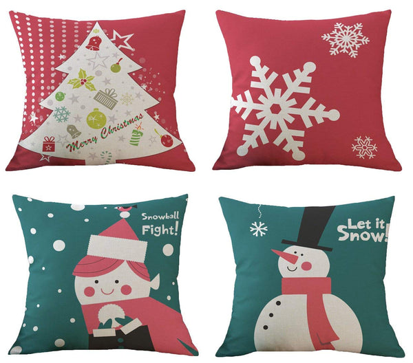TP130  Let It Snow Throw Pillows Group