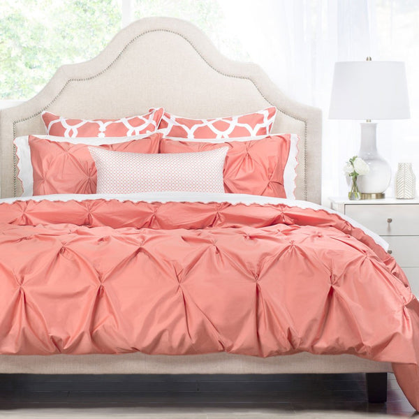 #C1j Coral Valencia Pintuck DUVET Cover Only