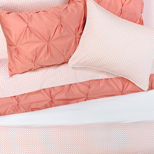 #C1j Coral Valencia Pintuck DUVET Cover Only