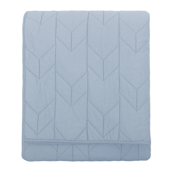 #FB2h French Blue Florentine Chevron quilted SHAMS