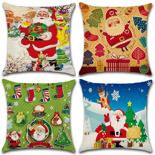 TP133  Vintage Christmas Throw Pillows Group