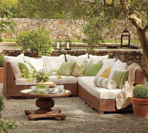 #9112 Outdoor Cushions Recovered 108" X 34" X 6 "