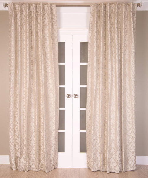 #P560 Natural Faux Silk Curtain (Use Discount Code) Pay 1/2 Down