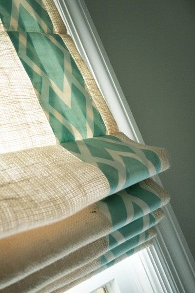 #086 Roman Shade  with Decorative Fabric  (tucks) YOU PAY  1/2  DOWN