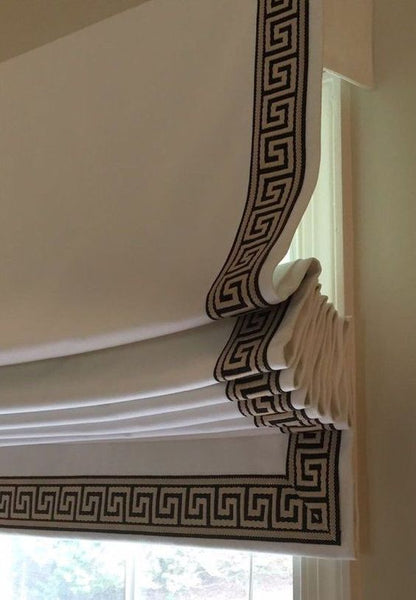 Roman Shade #123  (with Fabulous Greek Key Trims)