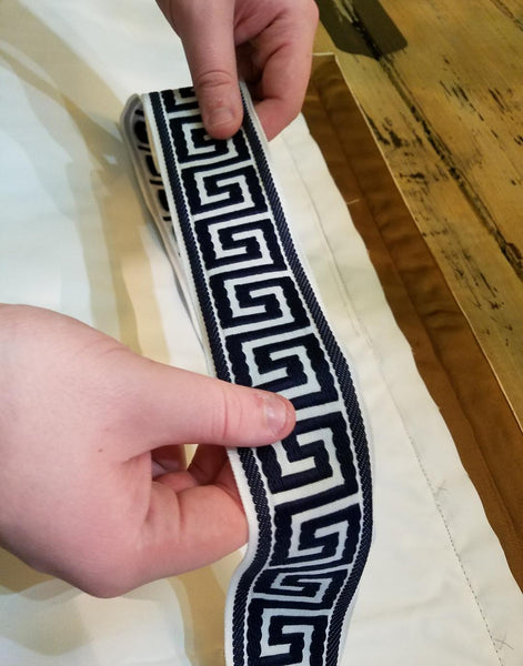 Roman Shade #123  (with Fabulous Greek Key Trims)