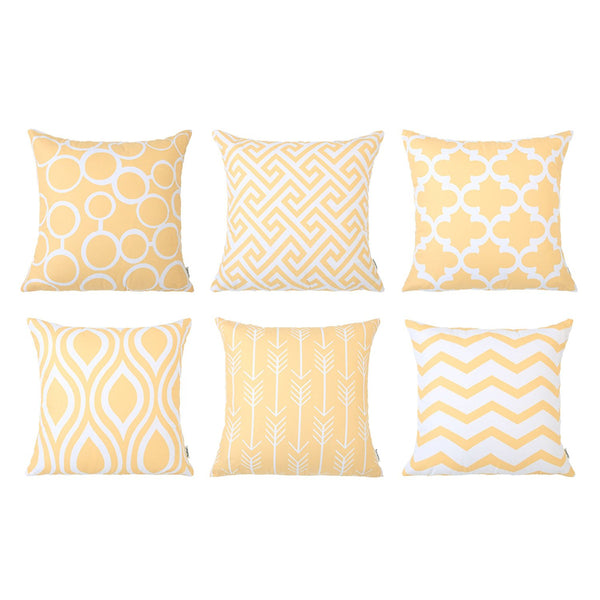 TP17 Yellow Throw Pillows Group